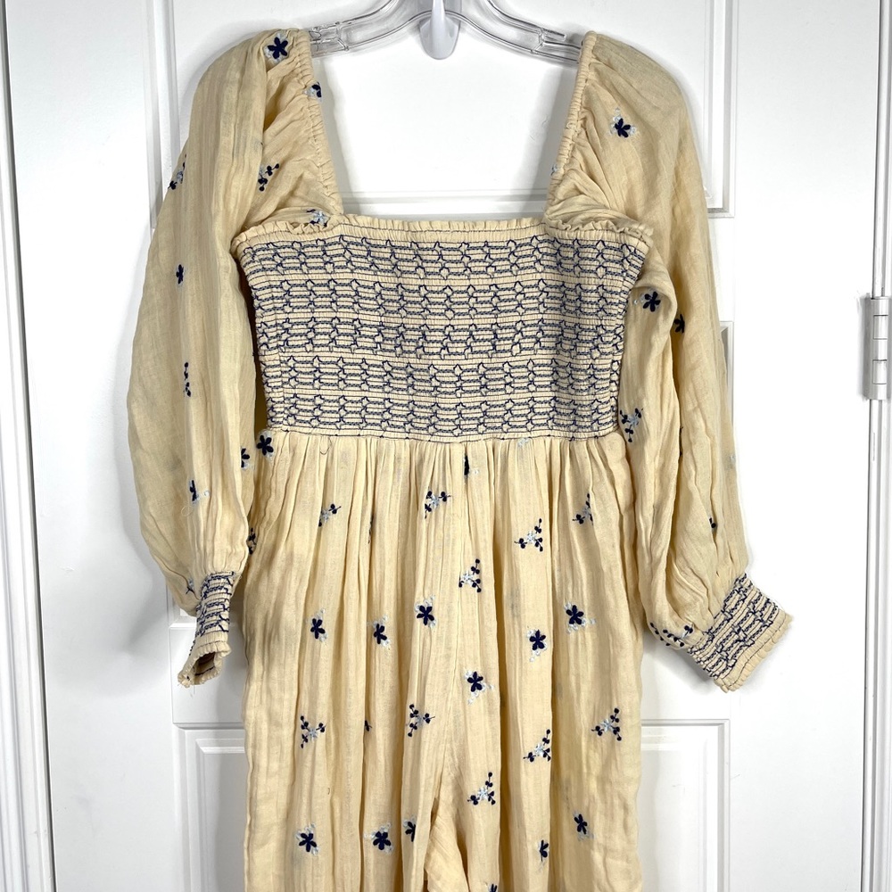 FREE PEOPLE Dahlia Embroidered Jumpsuit NEW Size XS Washed Out - Picture 12 of 15